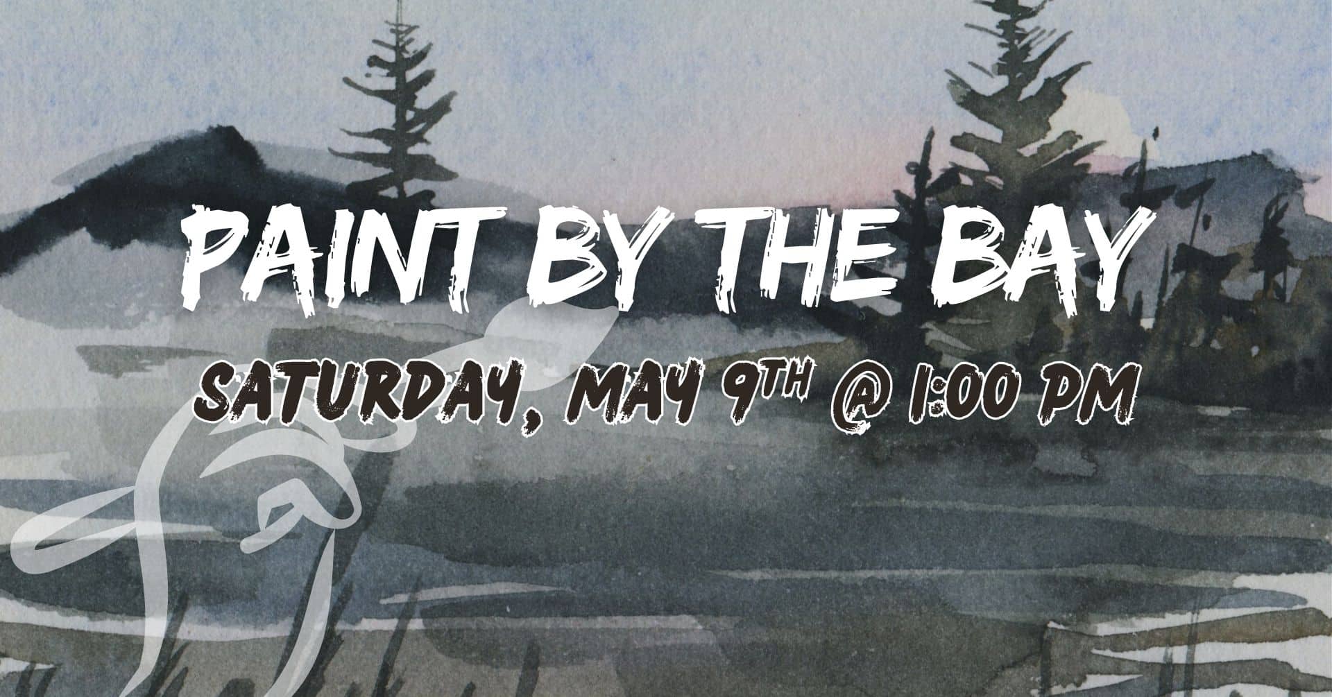 Paint By the Bay waterfront painting event featuring Delaware Bay landscape with trees and shoreline